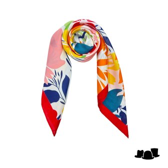 onkar zomer neckerchief sjaal flowery multicolor red