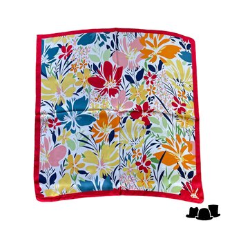 onkar zomer neckerchief sjaal flowery multicolor red