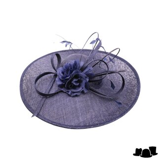 maddox big occasion disc loops and flowers sinamay navy