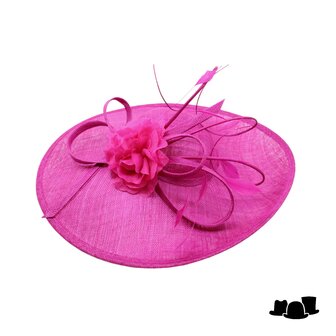 maddox big occasion disc loops and flowers sinamay magenta