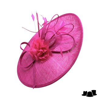 maddox big occasion disc loops and flowers sinamay magenta