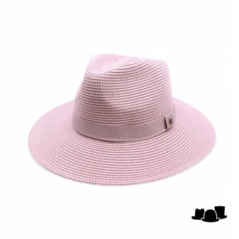 house of ord summer fedora serenity flexiband rose and white