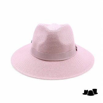 house of ord summer fedora serenity flexiband rose and white