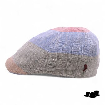 alfonso deste ivy pet polo linnen  multi color visgraat