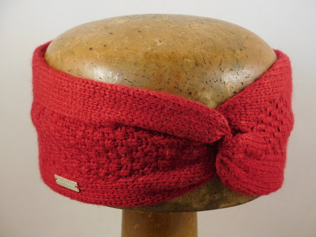 seeberger knitted hoofdband ruby red