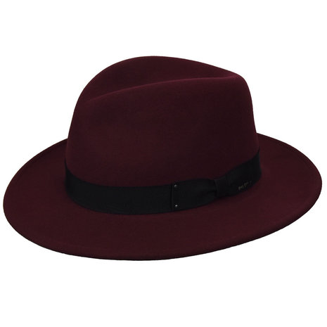  Bailey Fedora Curtis LiteFelt Burgundy