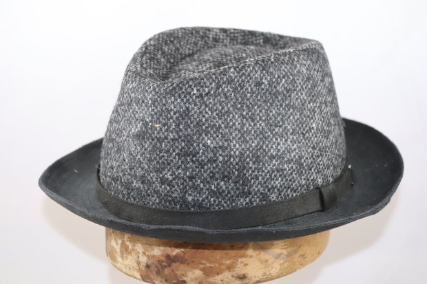 Jos van Dijck Player Trilby Wol Grijs Zwart