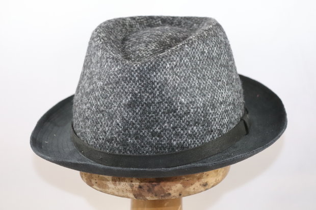 Jos van Dijck Player Trilby Wol Grijs Zwart