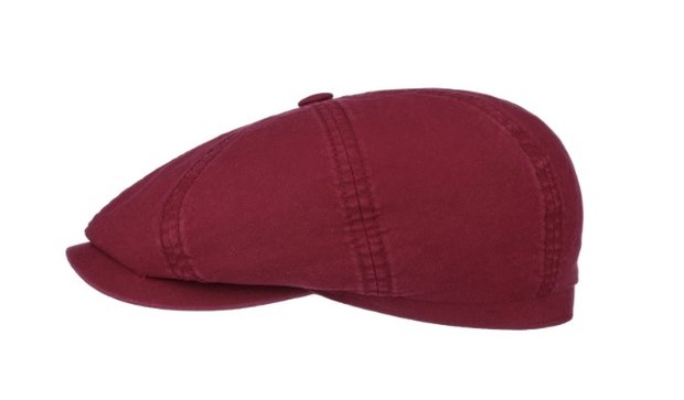 stetson hatteras newsboy cap delave organic cotton burgundy