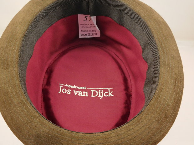 Jos van Dijck Pork Pie Imitatie Leder Bruin
