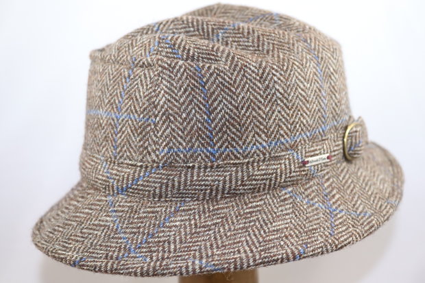 Alfonso D Este Globetrotter Visgraat BRUIN streep blauw