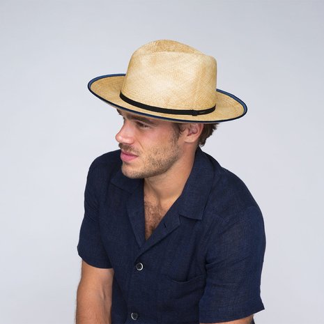 Bailey Parson Fedora Toquilla Palm TEA STAIN