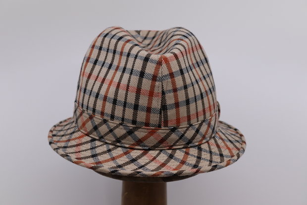 Hats and Dreams Classic Trilby Beige Ruit