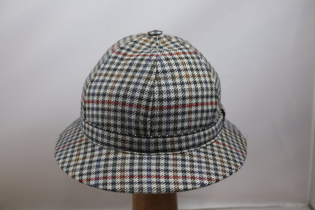 City Sport Tweed Deerstalker Pied de Poule Grijs Rood