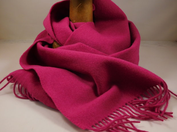 john hanly irish wool scarf medium cerise pink