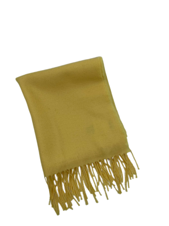 john hanly merino wool scarf large solid pastel yellow