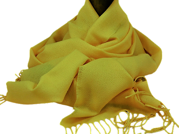 john hanly merino wool scarf large solid pastel yellow