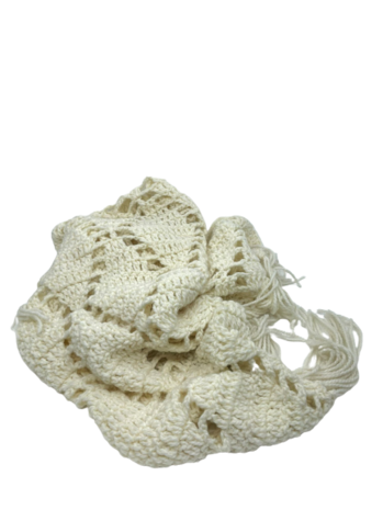 due emme knitted omslagdoek  wolmix  ivory