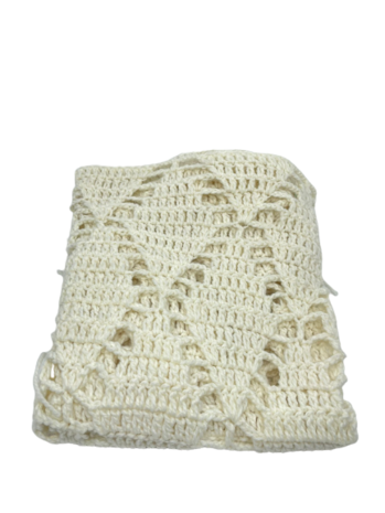 due emme knitted omslagdoek  wolmix  ivory