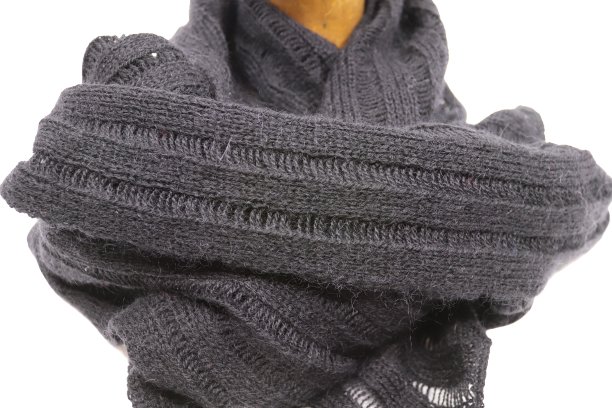 Wolmix knitted Sjaal zwart