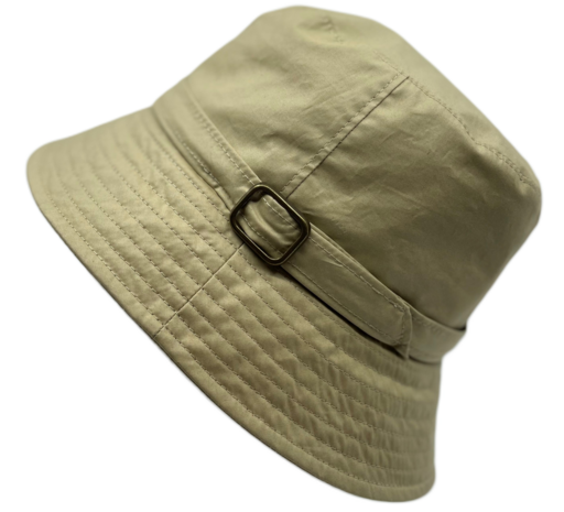 bronte regenhoed waxed katoen beige