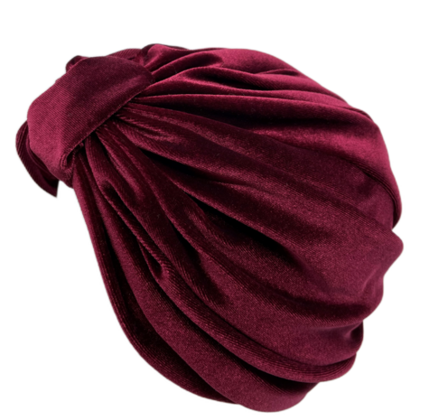 bronte turban velvet fluweel  dark berry
