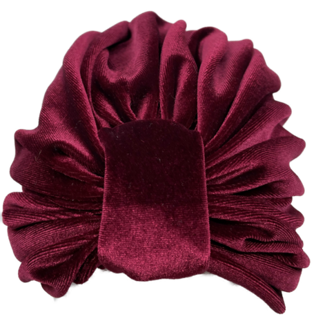 bronte turban velvet fluweel  dark berry