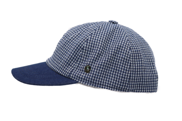 city sport baseball cap zijde blauw wit dots