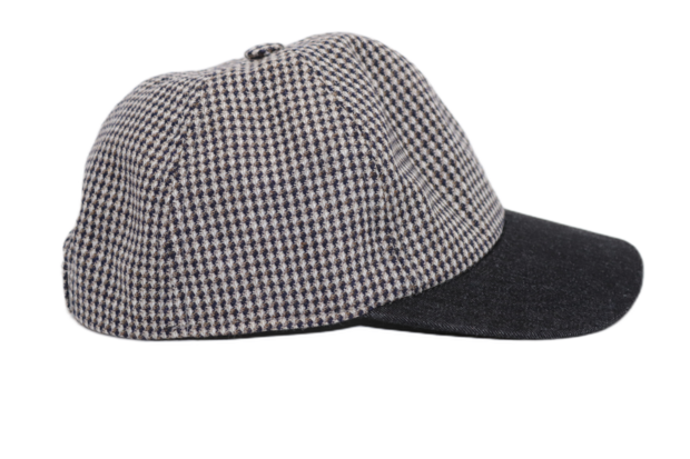 city sport baseball cap zijde zwart grijs dots