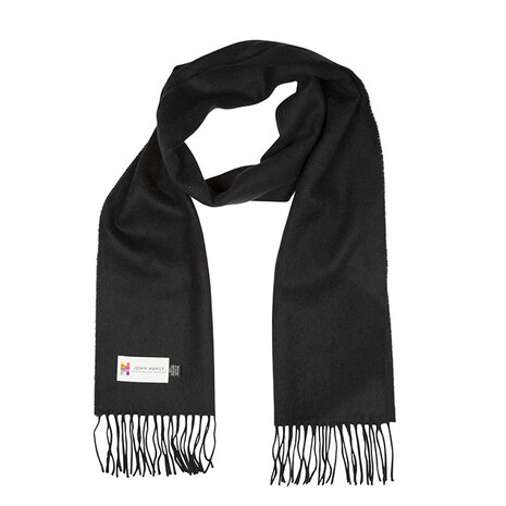 john hanly merino luxury wool scarf solid black