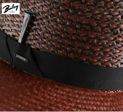 bailey fedora stallworth panama deep red and black