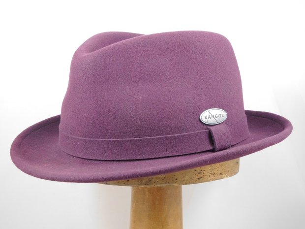 kangol hat trilby hiro litefelt wool wine