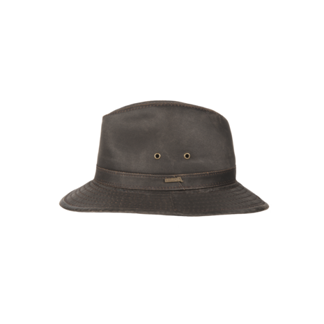 hatland regenhoed orville weathered cotton brown