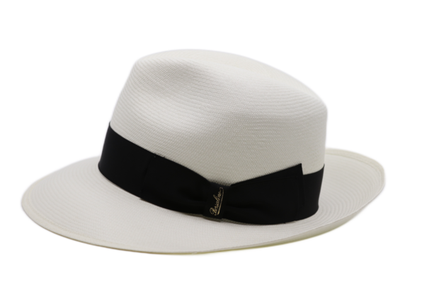 borsalino panama classic fino wide brim white and black