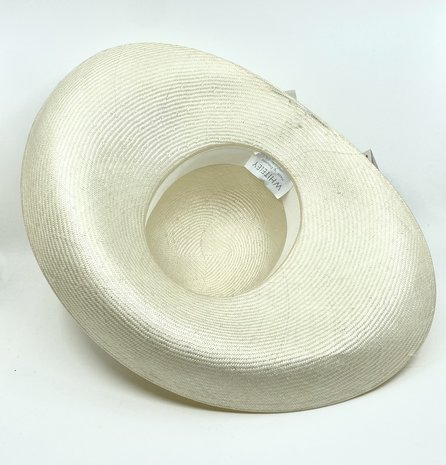  Whiteley Occasion Hat Mable Parasisal Turn Up Brim WHITE