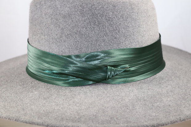 jos van dijck kant en klaar plisse hoedenband satijn groen