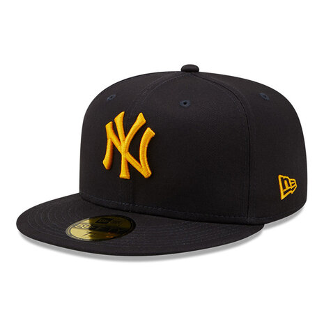 new era baseball cap league essential 59fifty new york yankees navy gold