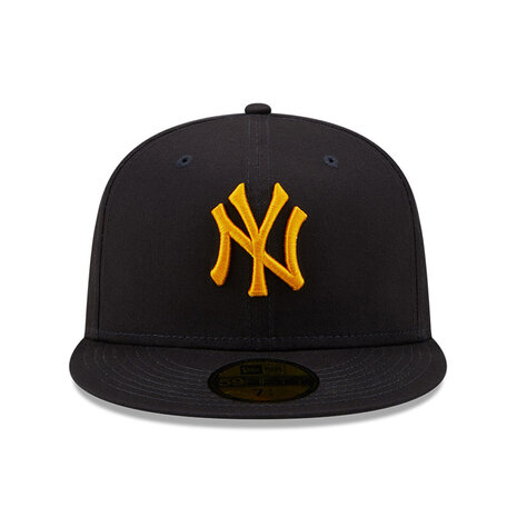 new era baseball cap league essential 59fifty new york yankees navy gold