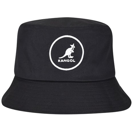 kangol bucket hat cotton black white
