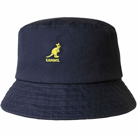 kangol bucket hat washed cotton navy