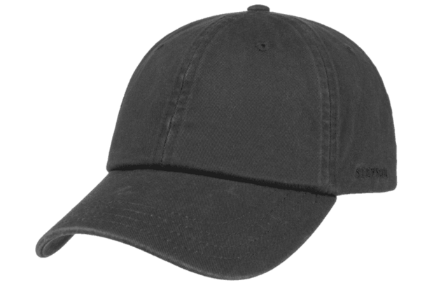 stetson rector cotton baseball cap dark grey