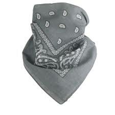 onkar bandana boeren zakdoek paisley grijs