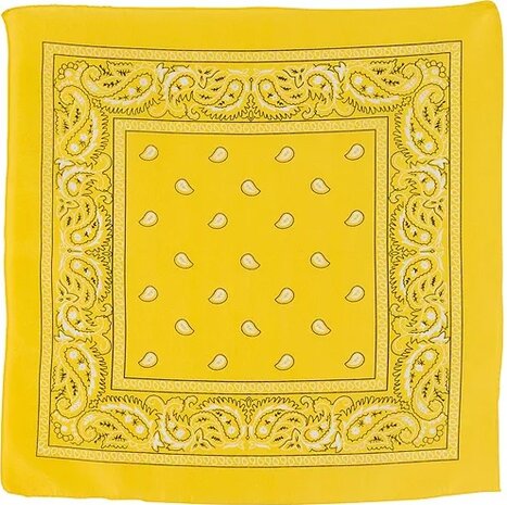 onkar bandana boeren zakdoek paisley geel