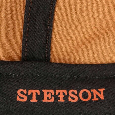 stetson hatteras newsboy cap old coated cotton brown
