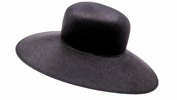 weba hats ronde bol brede rand 9723 parasisal zwart