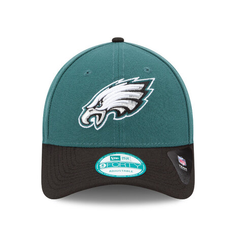 new era 9forty baseball cap nfl philadelphia eagles black sea green
