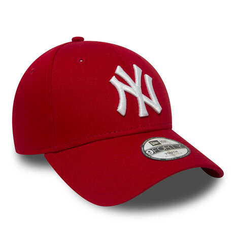 new era baseball cap 9forty youth new york yankees red white