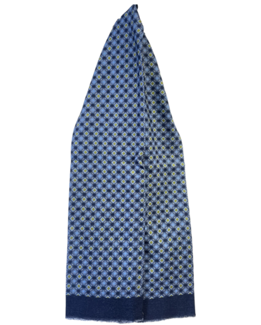 city sport sjaal wol rhombus blauw