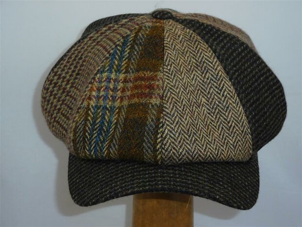 Wigens Retro Newsboy Classic Cap Wool Patchwork 