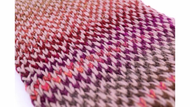 bedacht sjaal loop multicolor wolmix pink purple